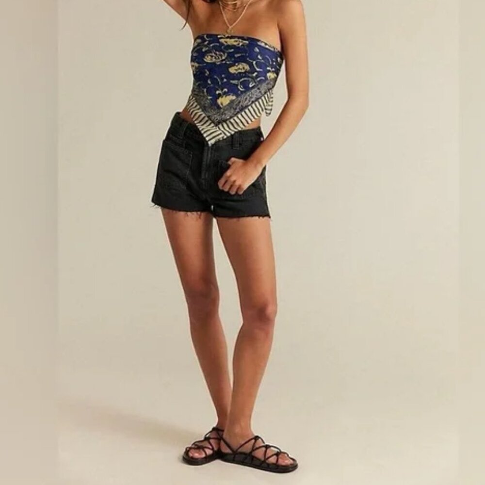 NWT Free People Bettie Sailor Shorts in All Nighter Raw Hem